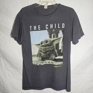 The child mandalorian star wars grey tee
